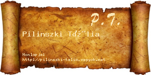Pilinszki Tália névjegykártya